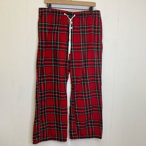 Gilligan & O’Malley Women’s Size Large Red Green Flannel Pajama Pants Sleepwear